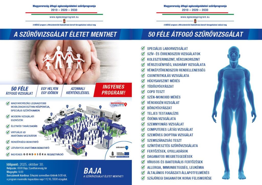 MÁESZ program bajai állomásának plakátja