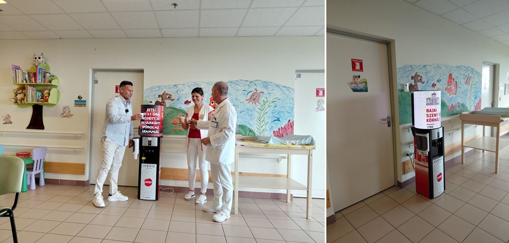 Az okos vízautomata átadása közös koccintással zárult